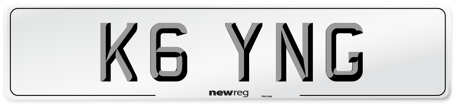 K6 YNG Number Plate from New Reg